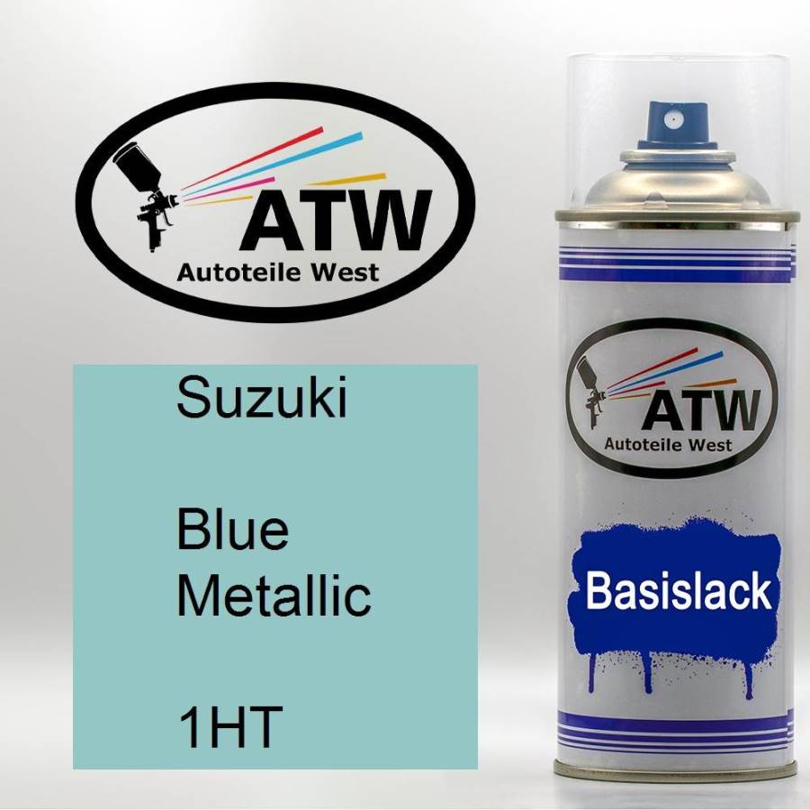 Suzuki, Blue Metallic, 1HT: 400ml Sprühdose, von ATW Autoteile West.